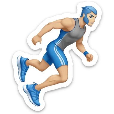Ocean predator sporting blue athletic footwear sticker