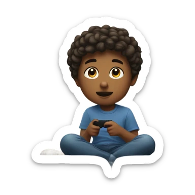 cute kid watching apple tv+ on a big tv screen need to see the screen sticker