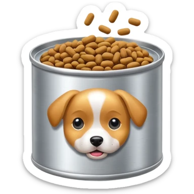 Dog food can  sticker