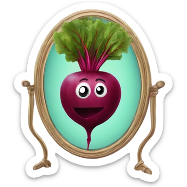 beetroot inside the mirror sticker