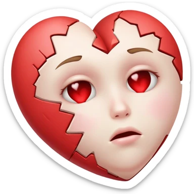 Half of a broken heart sticker
