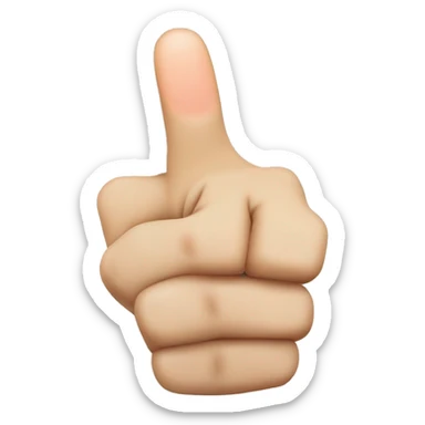 middle finger and thumbs up combined  sticker