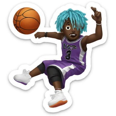 Lil uzi vert throwing a basketball sticker