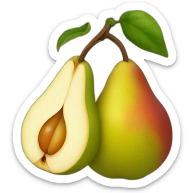 Poire et pêche sticker