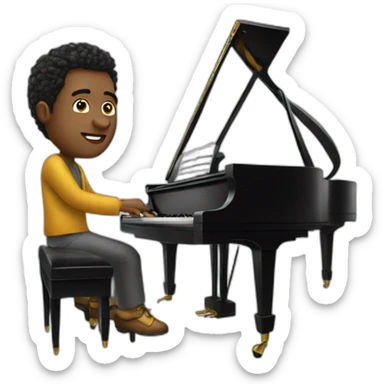 developper pianist king sticker