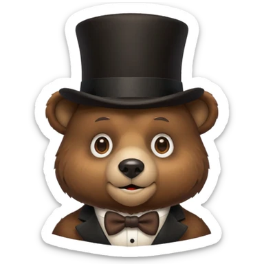 🐻🎩 sticker