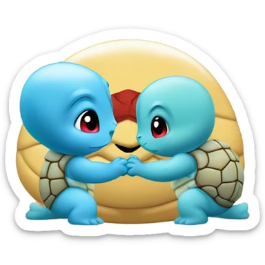 Squirtle kissing Shane Gillis sticker