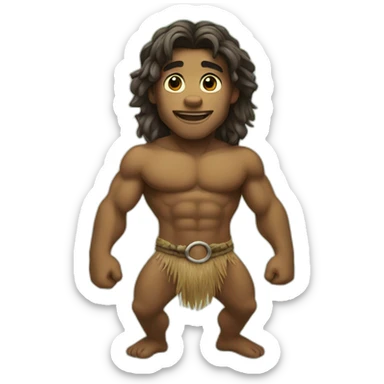 cute tarzan in loincloth sticker