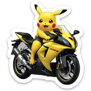 pikachu en gsxr sticker