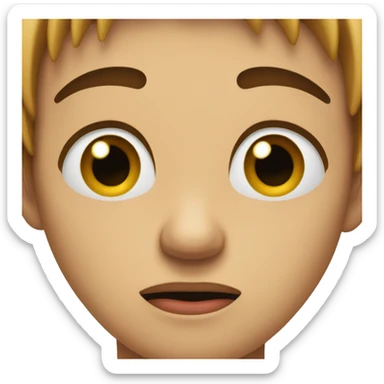 Sad biting a lip sticker