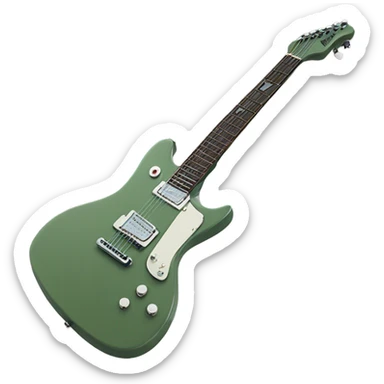 sage green electric guitar sticker