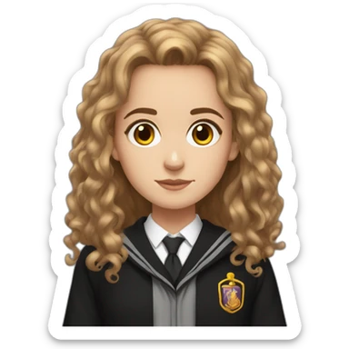 White Hermione granger studyng sticker