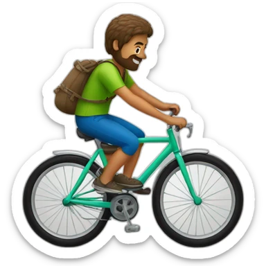 A kiwi riding a bike sticker