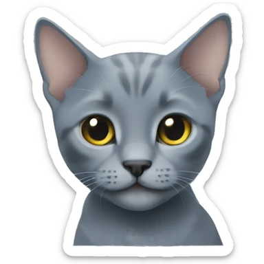 kitten russian blue sticker