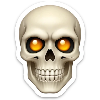 Skull face look impressed sticker