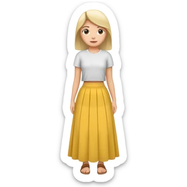 matxi skirt white sticker