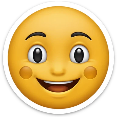 Black and smilying emoji, remove frackles sticker