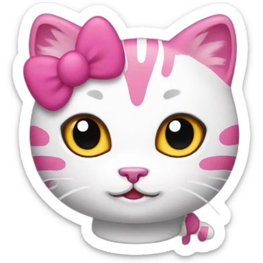 Hello kitty cat sticker
