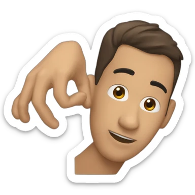 Genera una mano saludado sin el dedo índice  sticker