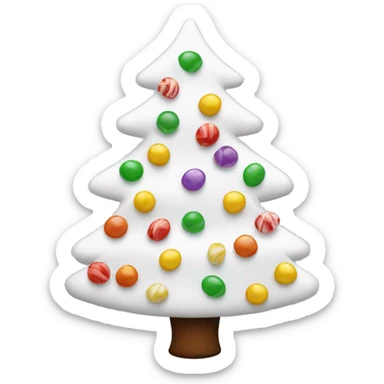 White Christmas tree with candy  sticker
