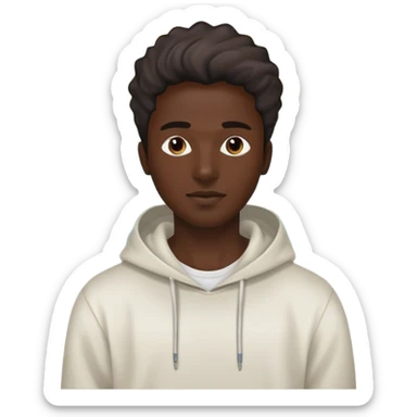 Male profile with casual streetwear clothing elements, radiating creative energy waves, ethereal style inspiration glow sticker