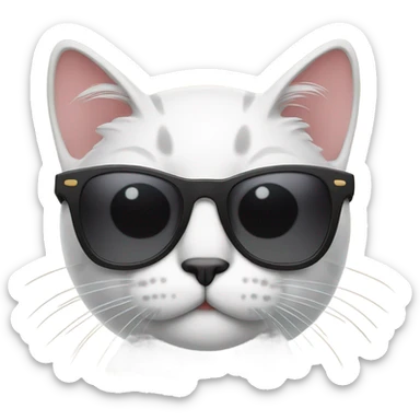 Cat with sunglasses sticker