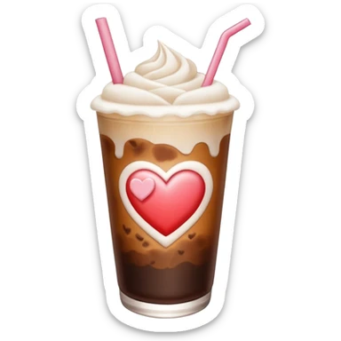 valentines themed iced americano sticker