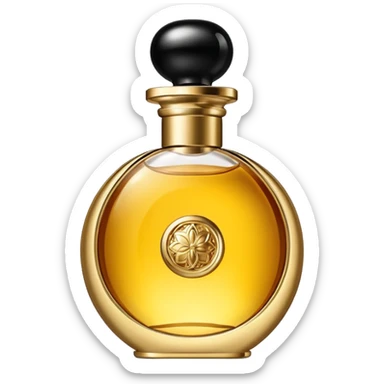bottle of perfume gold exquisite large takes all the space

 sticker