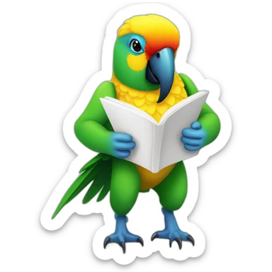 party parrot reading the building code sticker