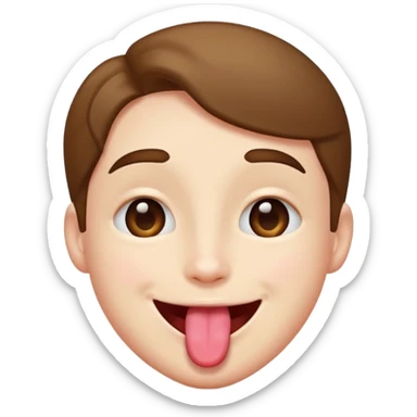 winky face while smiling with tongue out sticker
