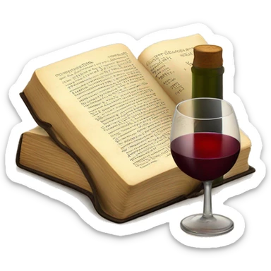 Bible with a glass of wine  sticker