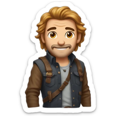 Leon con cara de raton y patas de tejon sticker