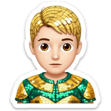 Robin with Sequin Outfit sticker