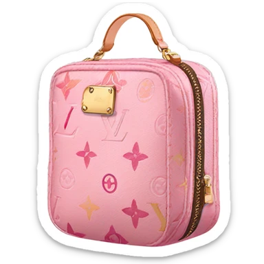 Louis Vuitton cosmetic bag pink sticker