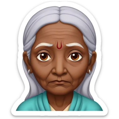 SUPER ANGRY INDAIN THATS OLD LIKE 50 THAT HAS STINK COMKITN OFF HER SHES A MATH TEACHER THATS SUPER MEAN sticker