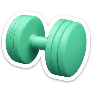 Dumbbell mint green sticker