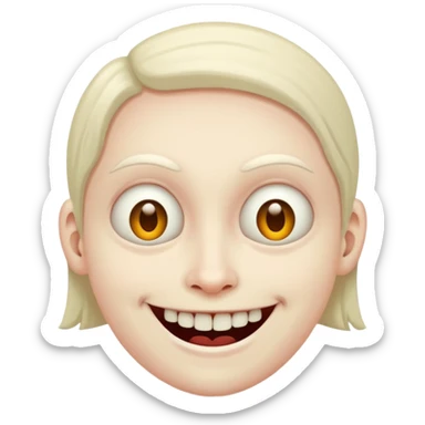 Weird creepy smile  sticker