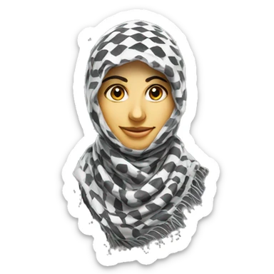 photorealistic keffiyeh sticker