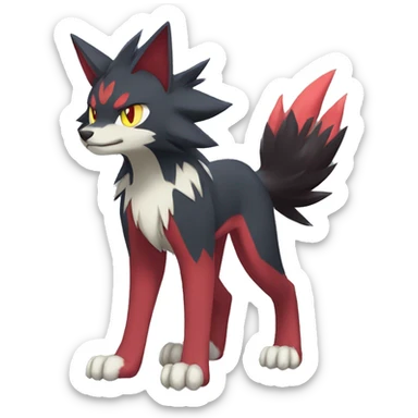 Litten-Zoroark-Mightyena-Zorua full body sticker