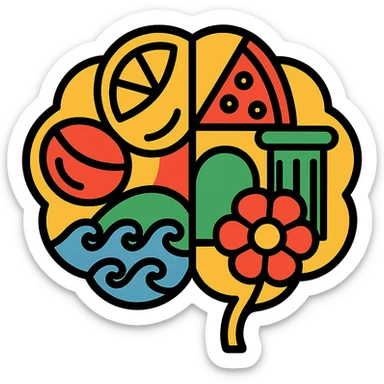 Tung Tung sahur italian brainrot as a stylized icon, abstract, with Italian motifs, no text sticker