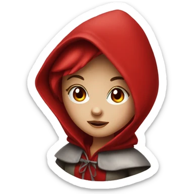 Little Red Riding Hood with red eye sticker