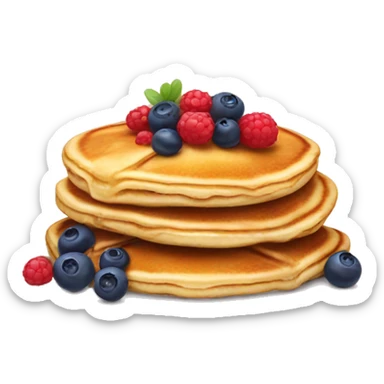 Pancakes with berries sticker