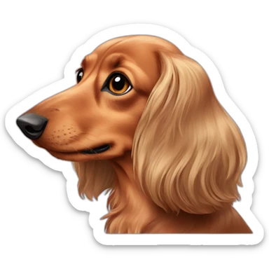 dachshund dog longhaired sticker
