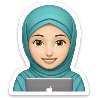 a hijabi programmer sticker