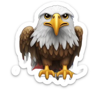 EAGLE ON A UNION JACK sticker