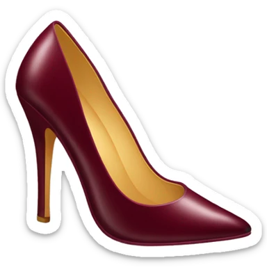 Burgundy high heels ￼ sticker