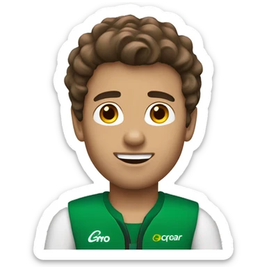 Europcar boy brown hair sticker