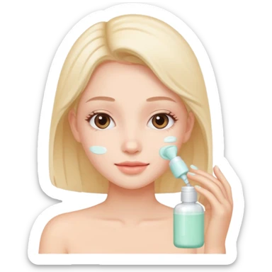 cute pastel colors skin care sticker