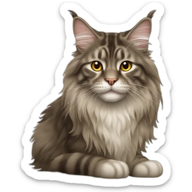 Maine Coon cat sticker