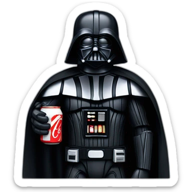 Dark Vader with a coke  sticker